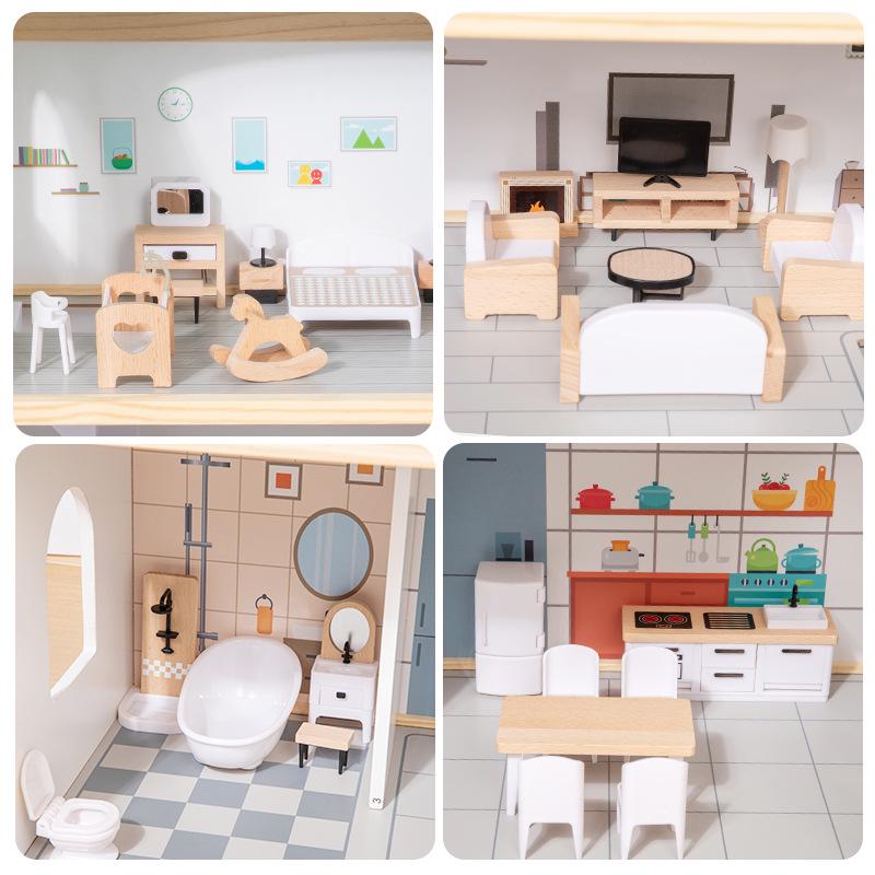 Educational Dollhouse for Early Learning and Role-Playing: Enhances Motor Skills and Cognitive Development