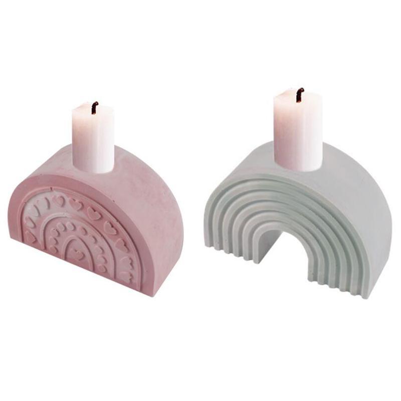 1PC Bogenhalter Regenbogen Silikonformen DIY Gips Zement Harz Epoxidharz Liebesformen