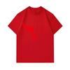 Men's 100% Cotton Crew Neck Short Sleeve T-Shirt, Stylized Red Bull Horn Graphic Printed Casual Soft Breathable Lightweight Daily Wear Tee for Men, Co