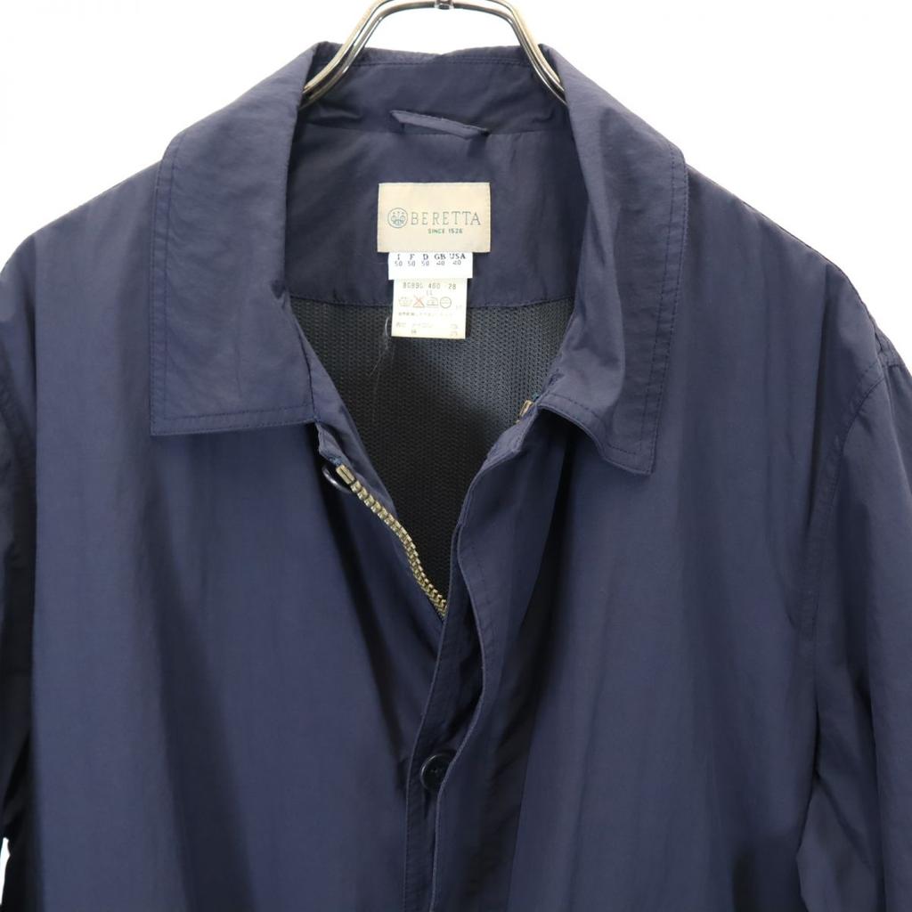 Beretta Sanyo Shokai Made In Italy Stainless Collar Coat LL Navy Men's Used