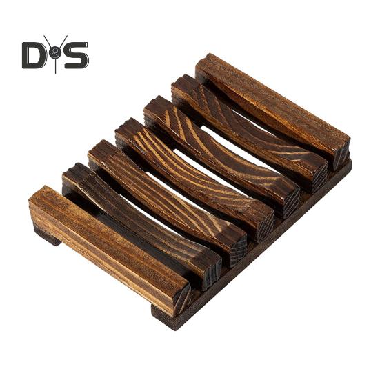 Soap Box Holder High Durability Not Easily Deformed Easy To Clean Bamboo Case Tray Decorative Wooden Soap Drain Holder