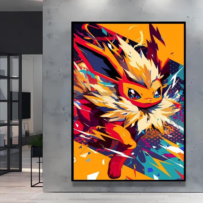 Canvas Art Wall Painting Posters Pokemon Images Pikachu Decor Painting Home Decoration Living Room Decor Paintings Kids Gift