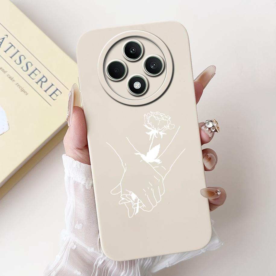 For OPPO Reno 12F 5G Case 2024 Fashion Pretty Girls Soft Liquid Silicone Shockproof Cover For OPPO Reno12 F 4G Reno 12 FS Bumper