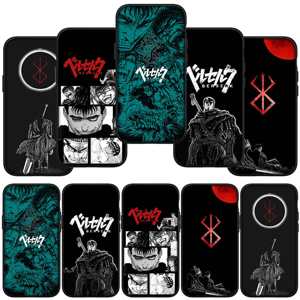 Coque de téléphone pour Samsung Galaxy S25 S23 S22 S21 S10 S24 Ultra FE A05 A06 A15 A16 A36 A37 A35 A54 A55 A56 A57 A25 A26 A53 A17 Berserk Guts Couverture Comics