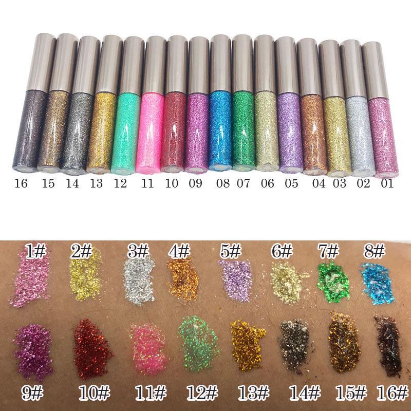 Glitter Eyeshadow Long Lasting Waterproof Liquid Eyeliner Women Fashion Quick-dry Eye Makeup Cosmetics