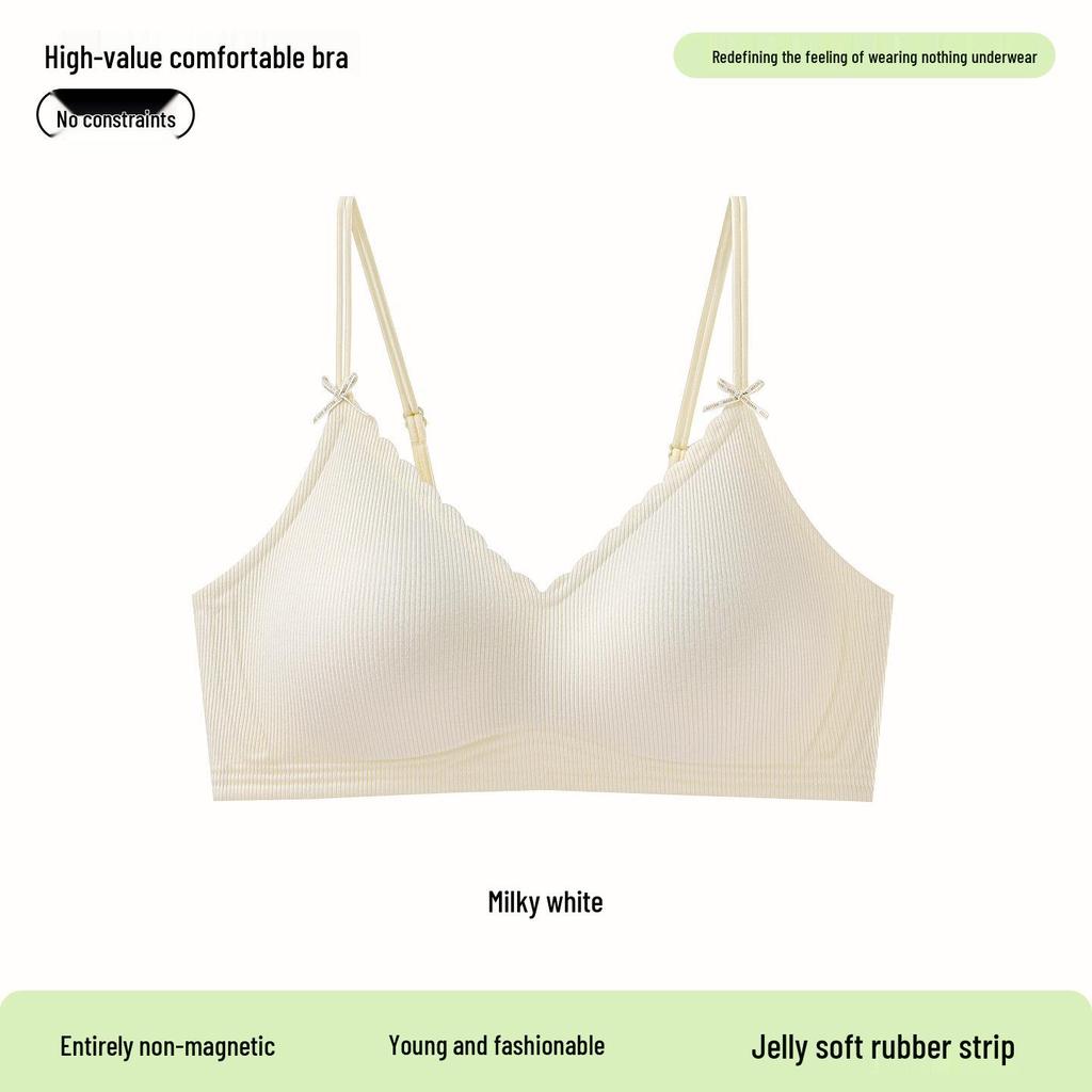 Seamless Push-Up Wireless Bra for Women with Side Support and Fixed Cups