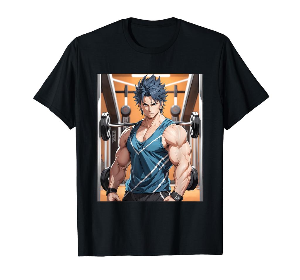 Anime Motivation Print Gym, Workout, Manga, Japanese, T-Shirt