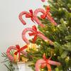 Christmas Candy Cane Shape Cute Christmas Tree Cuttings Traditional Shape Christmas Tree Decorations Christmas Atmosphere 20x10cm