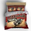 Rockabilly Roots Microphone Bedding Duvet Cover Set Duvet Cover Pillowcases  (1*Duvet Cover 2*Pillowcases, without duvet insert)