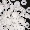 50Set Joint Accessories White Plastic 20Mm Flexible Rotatable DIY Craft Making Supplies for Moveable Limb Connection 360 Degree
