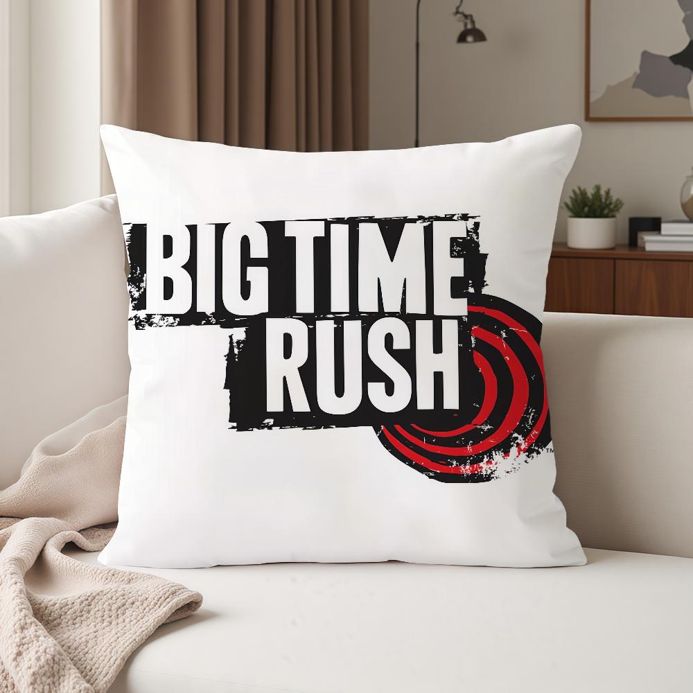 Music Band B-Big T-Time R-Rush Pillow Case Suitable For Bedrooms Living Rooms Cars Home Decoration