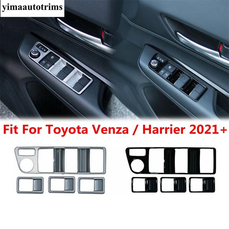 Car Door Armrest Window Lift Button Panel Decoration Cover Trim ABS Accessories Interior For Toyota Venza / Harrier  - 2024