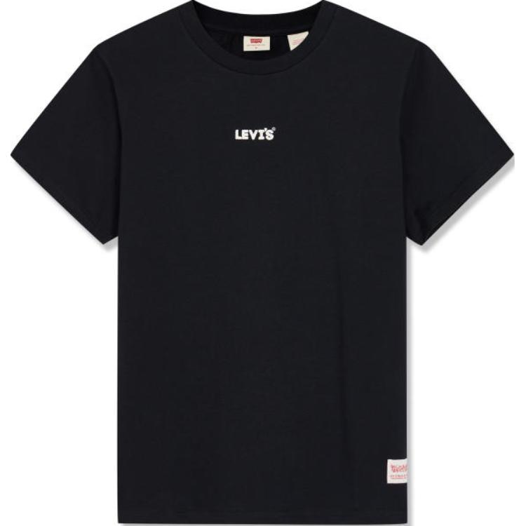 

Женская футболка Levis с жаккардовым узором из букв в стиле колор-блок, удобная, с коротким рукавом, черная A9269-0000 S