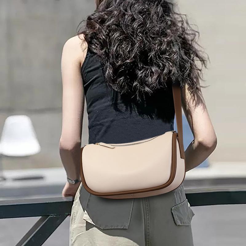 Women'S Bag, Dumpling Bag, Messenger Bag, Leather Premium Breast Bag, Versatile Small Bag.