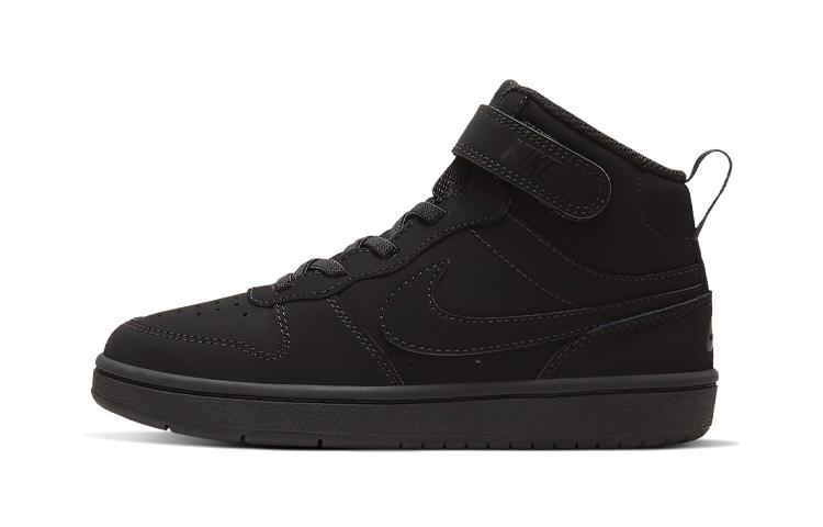 

Nike Court Borough 2 Comfortable High top Kids Skateboarding Shoes Matte Black Children Aged 3 7 Years Old CW5868-001 29.5