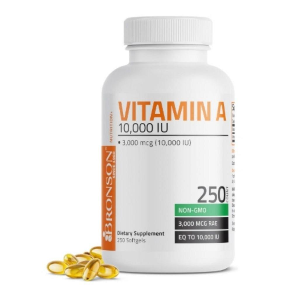 Bronson Vitamin A Vitamin A 10,000 IU Eye Glycerin Lecithin 250 Tablets 1 pcs