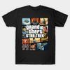 Men Black Print T-shirt Grand Theft Star Trek No-Cut Transfer Paper Print Cotton Tshirt