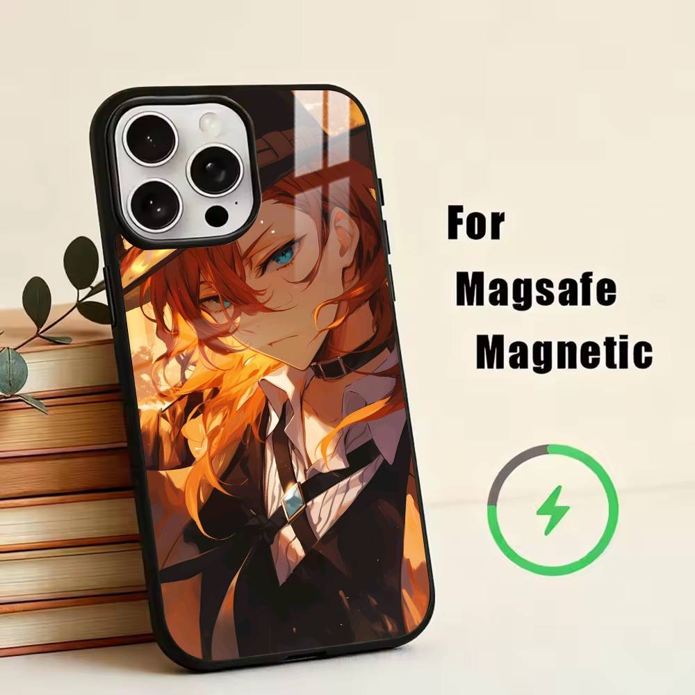 Bungo Stray Dogs N-Nakahara Chuuya Phone Case For iPhone17,16,15,14,13,12,11 Plus,Pro Magnetic with Magsafe Wireless Charging