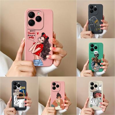 Coque Pour Itel S24 RS4 Infinix Note 40 Smart 8 Hot 40 Pro Zero 30 4G Coque Arrière Joli Doux Fille Garçon Silicone de Haute Qualité Souple Antichoc Sacs de Téléphone