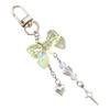 Car Keychain for Women Girls Cute Keychain Bag Charms Metal Heart Bowknot Keychain Accessories for Backpacks Wallets