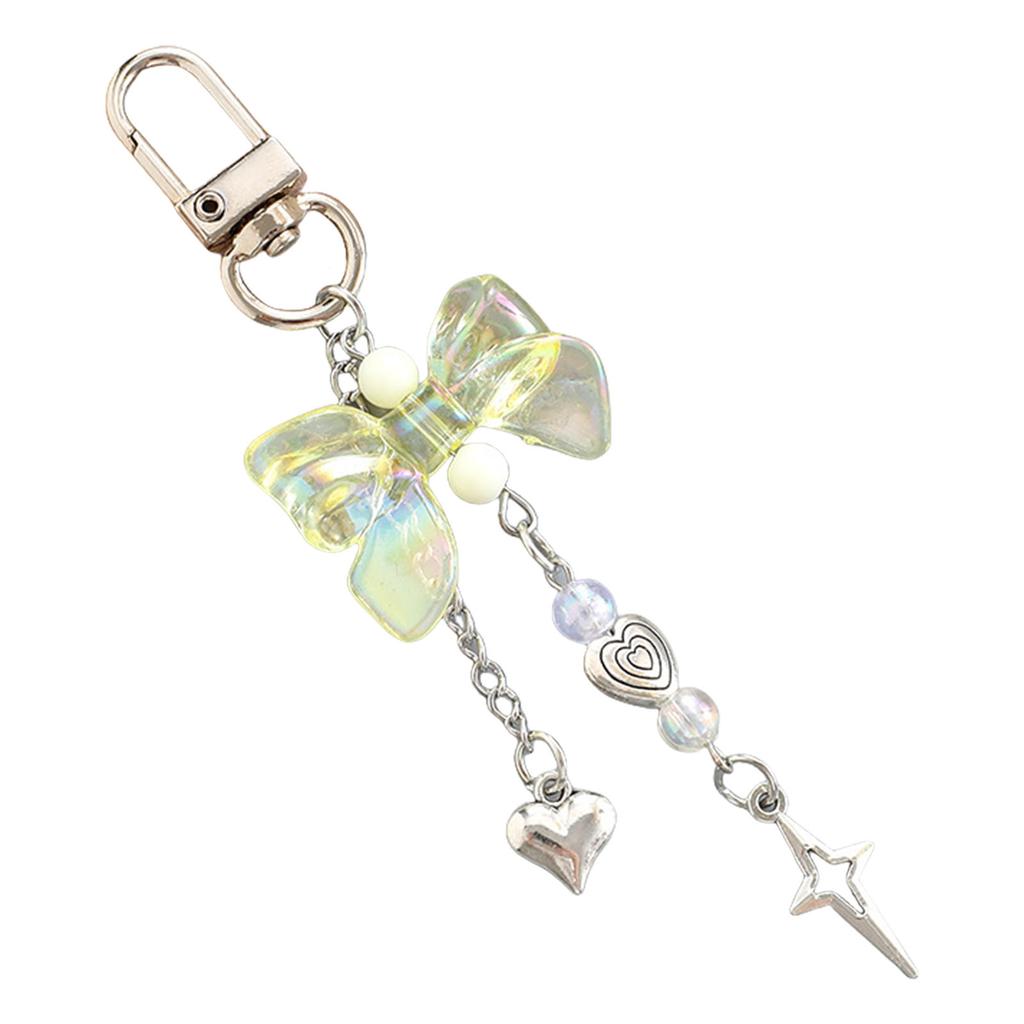 Car Keychain for Women Girls Cute Keychain Bag Charms Metal Heart Bowknot Keychain Accessories for Backpacks Wallets