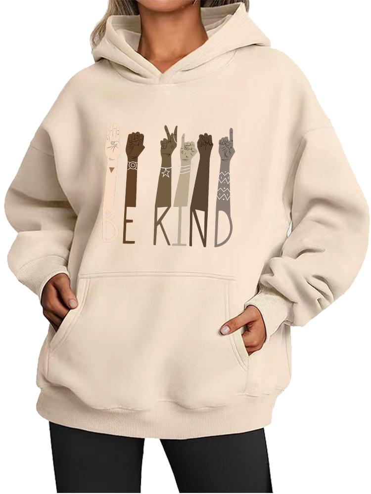 Women's Fall/Winter Warm Panda Print Oversized Hooded Sweatshirt Women's Fashion Fleece-Lined Hoodie