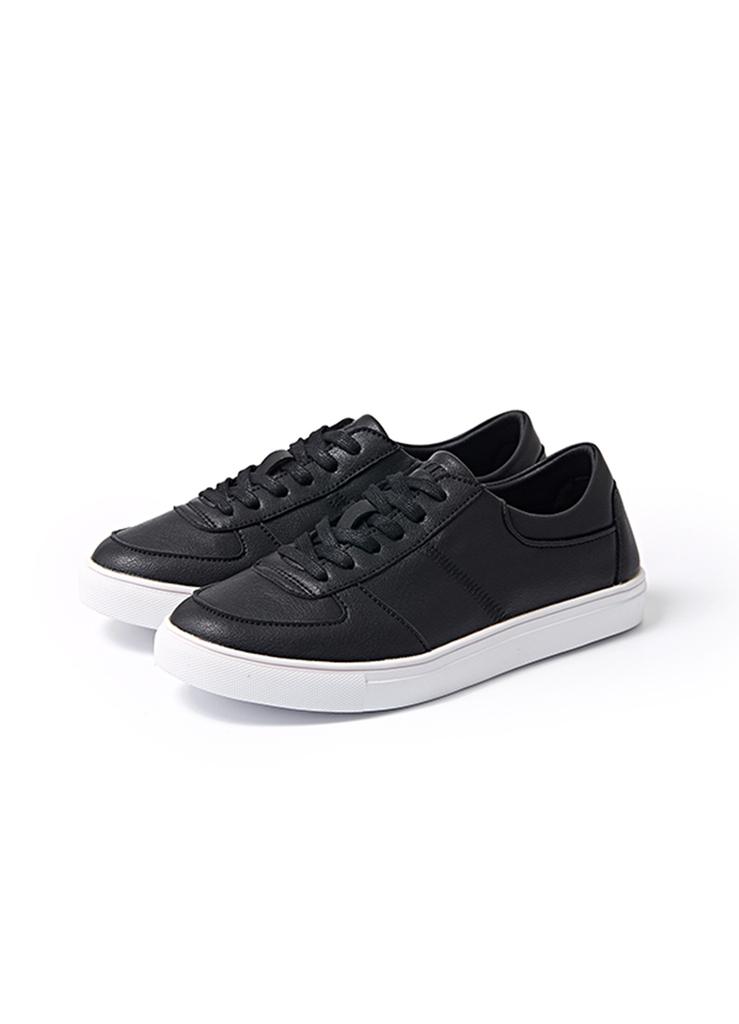 Skono Venn Daily Leather Sneakers Black 0113