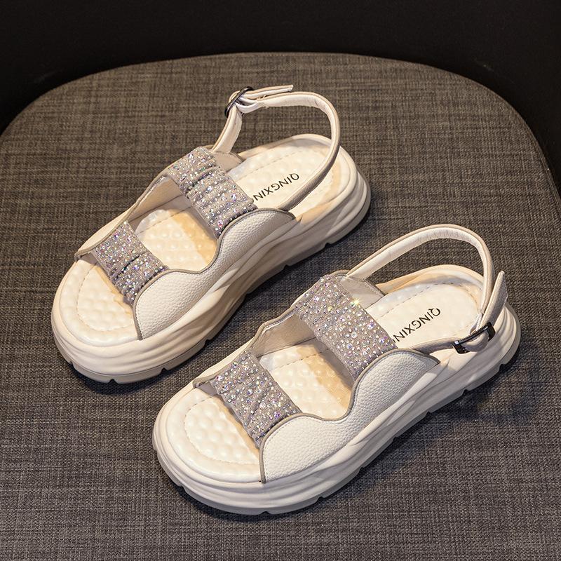 

Поппинг-борд толстоподошвенные маффины универсальные повседневные спортивные ремень бриллиант папины кроссовки сандалии женские универсальные h 40