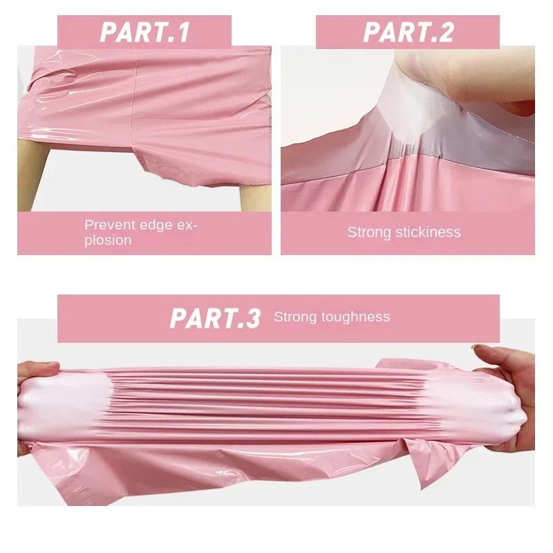 100Pcs Thick Pink Poly Bag Mailer Courier Shipping Bag Express Envelope Storage Mail Bag Self Seal Package Pouch Small Business