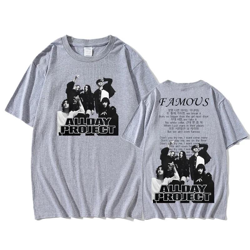 2026 ALLDAY PROJECT Summer T-shirt Hip Hop O-neck Tshirt Camiseta Hombre Gothic High Quality Tee-shirt Sleeve Clothes Cotton Tops