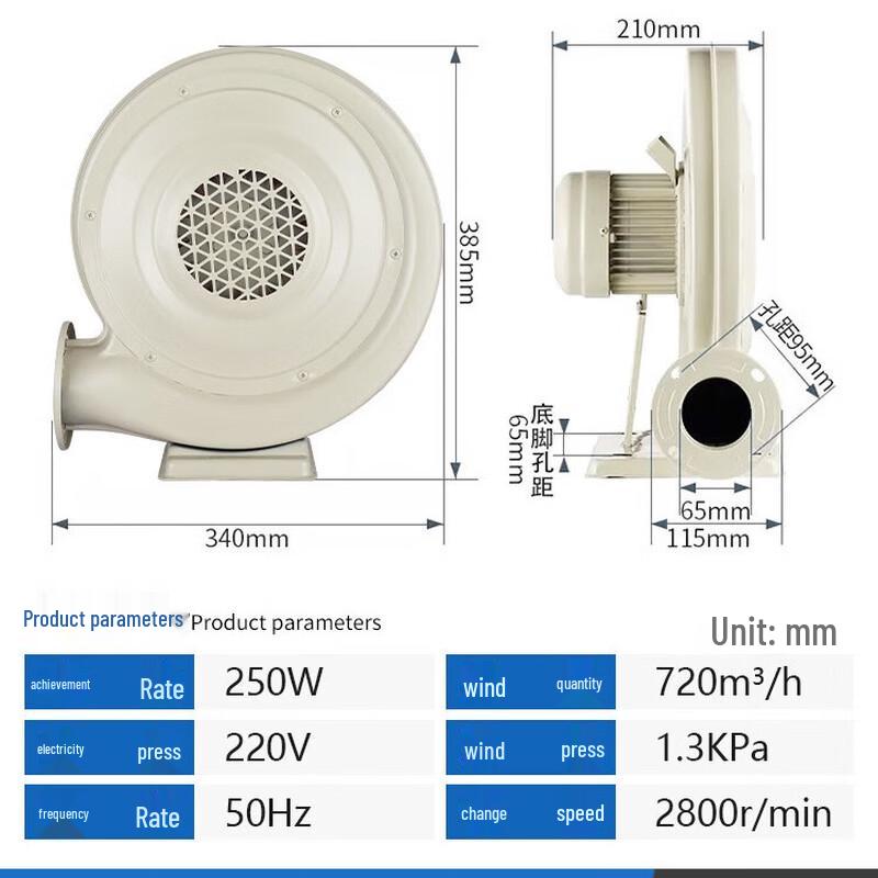 

Xuan Zhizhun 250W Explosion-Proof Centrifugal Fan CN plug (adapter included)