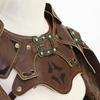 Medieval Faux PU Leathers Costume Armour Halloween Cosplay Warrior Armors Shoulder Armour, Double Shoulder Guard Harness
