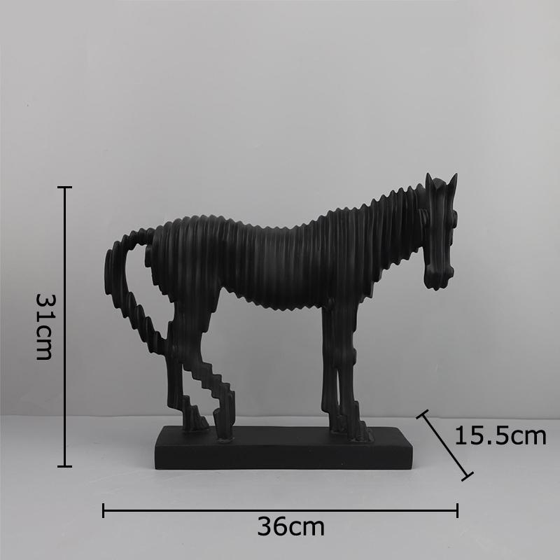 

Mosaic Building Blocks Horse Sculpture Abstract Handicrafts Desk Decoration Minimalist Horse Ornaments Home Decor Accessories чёрный