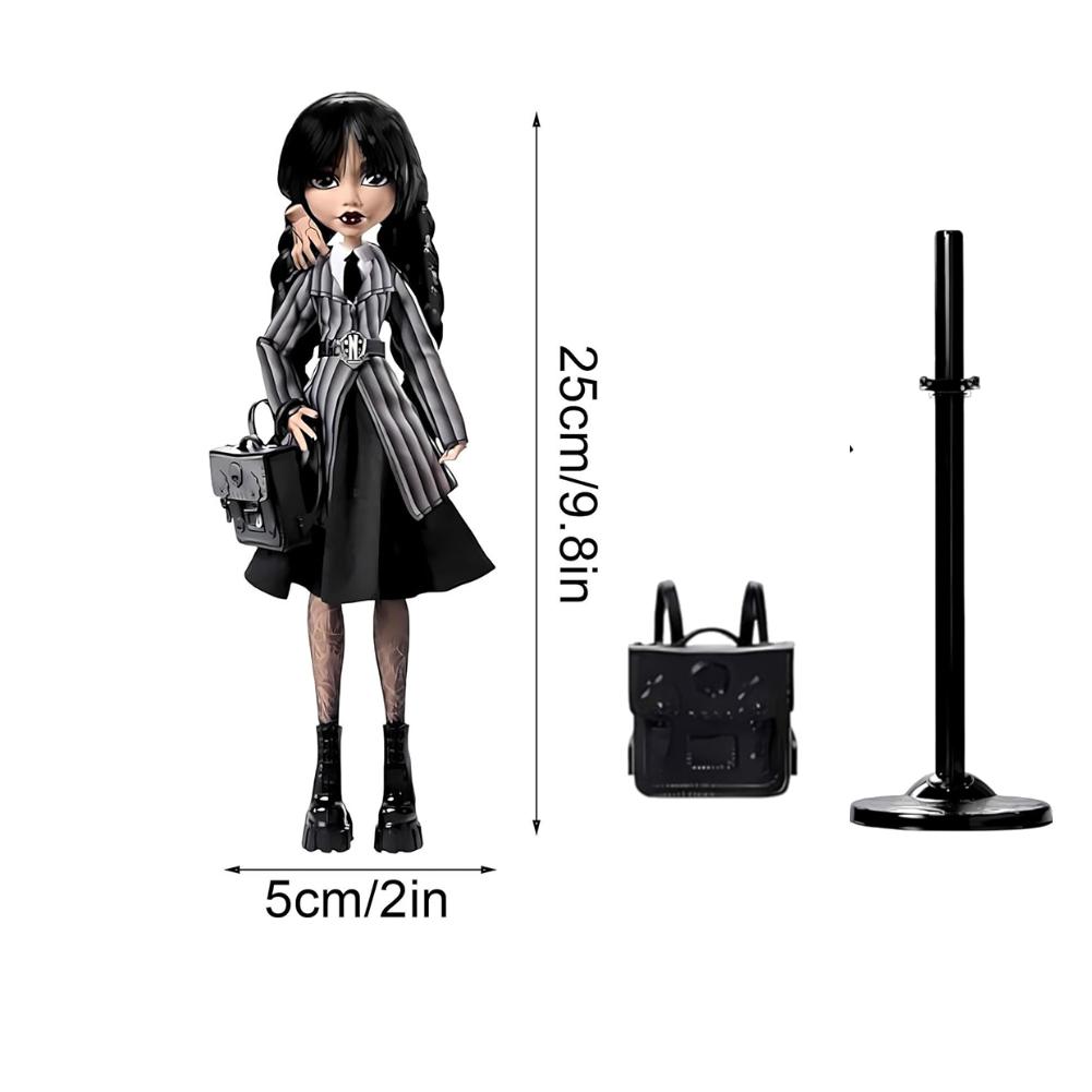 

Коллекционные фигурки Уэнсдей Аддамс в черной готической форме академии, фигурка из фильма, модель, кукла, украшение, хэллоуинские украшения, подарок чёрный