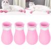 Cat Booties AntiScratch Cat Shoes Silicone Foot Covers Suitable for Pet Hospitals Pet Shops(Single Box Pink 4 Pcs )