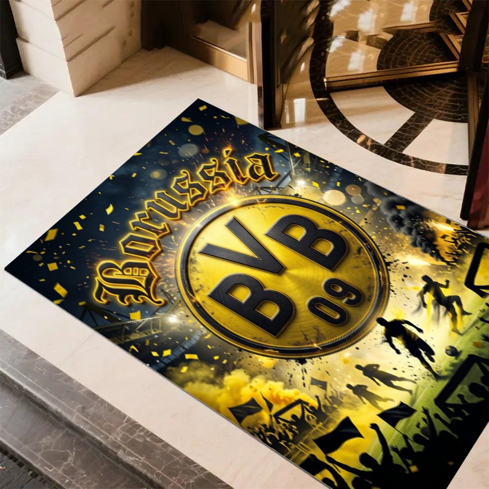 Bvb Football Team Area Rug Suitable For Balcony Dining Room Bedrooms Playrooms Antislip Rug Anime Office Decor Perfect Birthdaychristmas Gift Idea