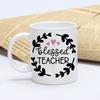 3d Print 11oz Sublimation Ceramic Tea Cup Coffee Mug Different Design Images Kitchen Drinkware Leaf Pattern Teachers' Day Gifts