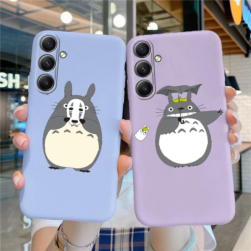 Totoro Anime Phone Case For iPhone Samsung A55 S24 FE S25 M35 A16 Xiaomi Redmi Note 13Pro 14C Huawei Honor Realme Shockproof Anti-Scratch Matte Cover