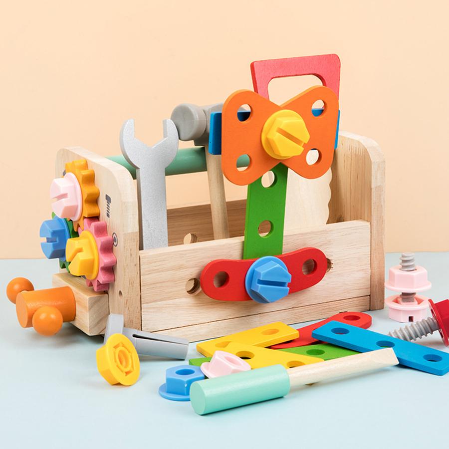 Kids Tool Bench Wooden Set Toys Montessori Toys Workbench Construction Toys Educational Toys Christmas Birthday Gifts Boys
