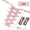 1pair No-Tie Shoelaces With Buckles For Sneakers Sports Shoes KTY