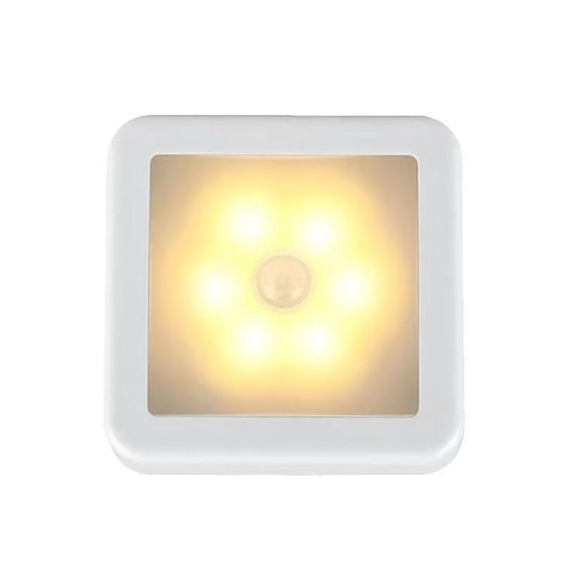 Motion Controlled Human Body Sensor Led Night Light Smart Battery Operated For Baby Room Hallway Pathway Home Light