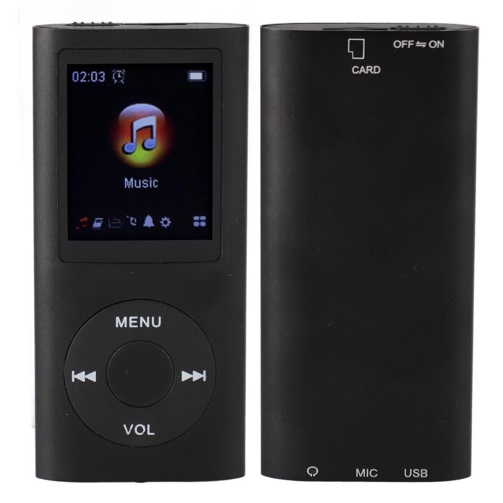 Portable MP3 Music Player 1.8inch TFT Screen HiFi Sound 7 Sound Effect Modes USB Rechargeable Digital Video Music