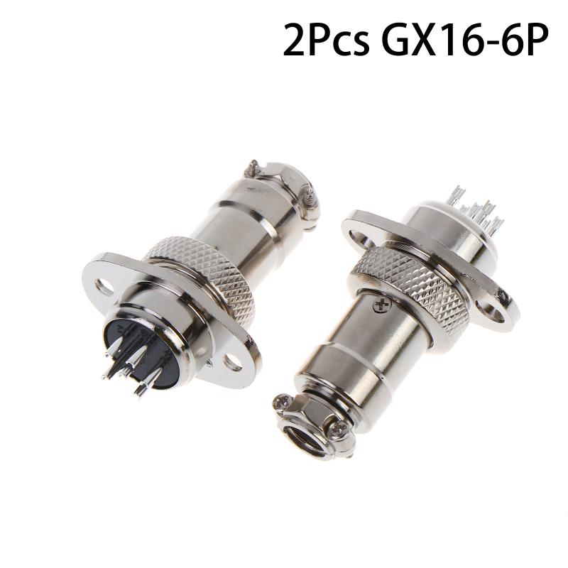 GX16 Square Flange Aviation Plug Socket Male Female 2 to 10 Pin Connector for Instrumentation Cabling Solution
