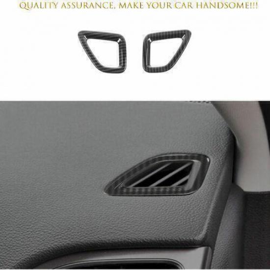For Jeep Cherokee 2014-2022 Carbon Fiber Dash L&R AC Air Outlet Vent Trim 2PCS