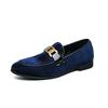 Large Size Men's British Pointed Leather Shoes Suede Sleeve Lazy Loafers Nightclub Hairstylist Youth Tide Shoes