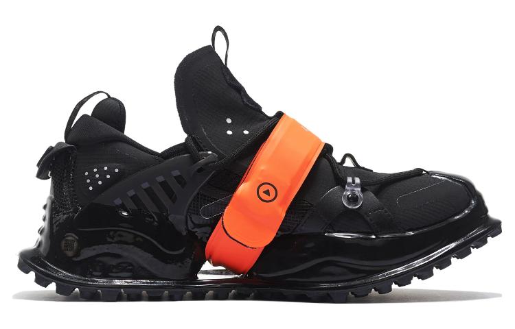 Li Ning Halo Textile, Leather Trendy Cushioning Slip Resistant Abrasion Resistant Low top Casual Shoes Men's AZGS101-1
