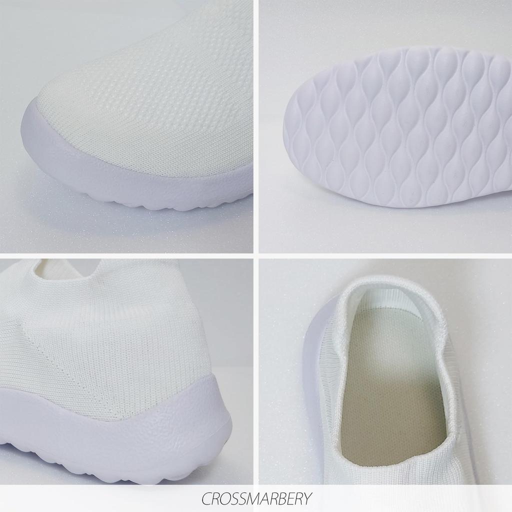 Crossmarbury Lightweight Easy to Put on and Take CY122 Size Women's Slip-On Sneakers, Comfortable, Stylish, Soft, Cute, off, Laceless, Simple,