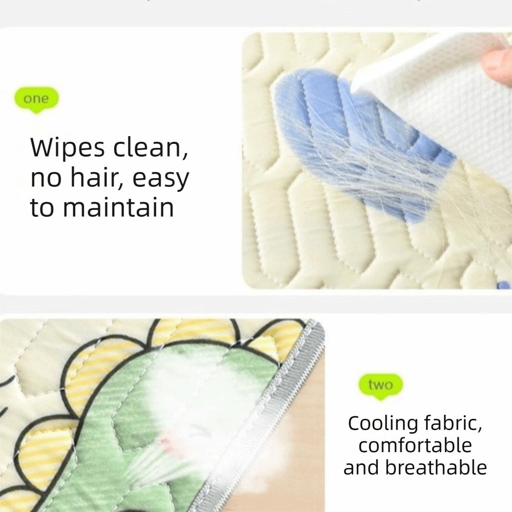Washable Cooling Dog Mat Cool Feeling Cat Sleeping Cushion Cartoon Pattern Pet Nest Mat  Car Travel