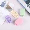 Mini Pocket Mirror Folding Comb Girl Women Portable Square Pocket Small Travel Massage Hair Brush With Mirror Styling Accessory
