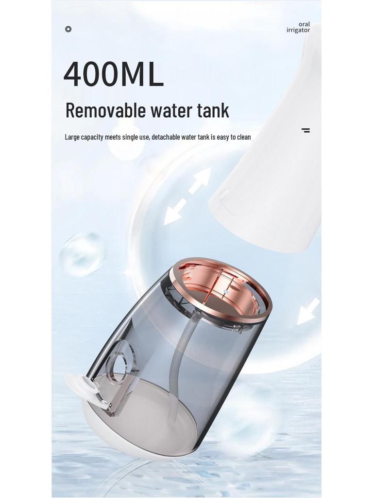 Portable Rechargeable Water Flosser for Teeth Cleaning and Tartar Removal